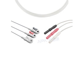 A3139-EL1> Datascope Mindray Compatível Tipo Din 3-wires Clipe de chumbo, AHA