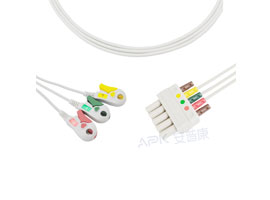 A3144-EL0 Euro Tipo Datascope Mindray Compatível 3-wires Clipe de chumbo, IEC