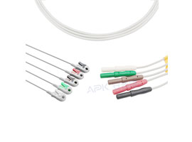 A5139-EL1> Datascope Mindray Compatível Tipo Din 5-wires Clipe de chumbo, AHA