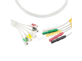 A5139-EL0> Datascope Mindray Compatível Tipo Din 5-wires Clipe de chumbo, IEC