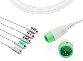 A510C-EC1 Comen Compatível One piece 5-ecg Cable Clip, 12pin AHA