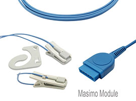 GE Healthcare> Masimo Marquette A1315-SR104PU Compatível SpO2 Sensor com Cabo de 300 centímetros Da