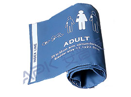 A-XT-07 Azul TPU Adulto Bexiga Manguito, Mangueira Dupla (13.1x23.5cm Bexiga, membro cir = 25 ~ 35cm
